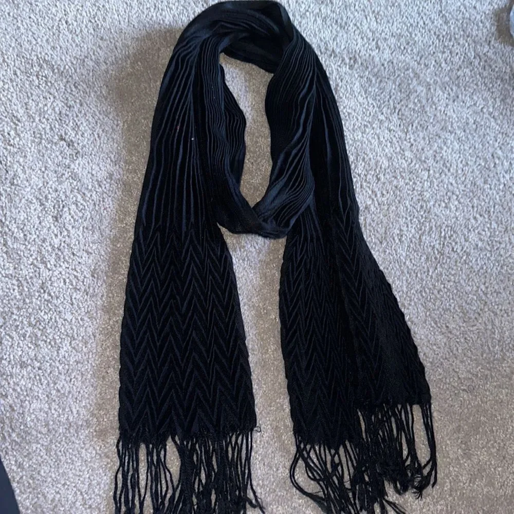 Pleated Scarf/Wrap with Fringe!